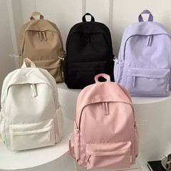 新しい無地大容量シンプルカジュアルオックスフォード布学生スクールバッグ男性と女性のカジュアルバックパック