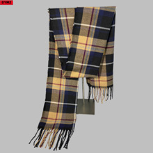 新款时尚秋冬季厚英伦格子男女士仿羊绒围巾情侣格子围脖礼品批发