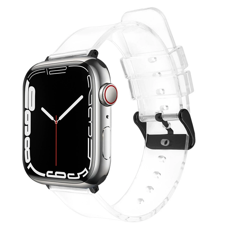 Apple, совместимый браслет, прозрачный ремешок для часов из ПВХ, 6/7/8