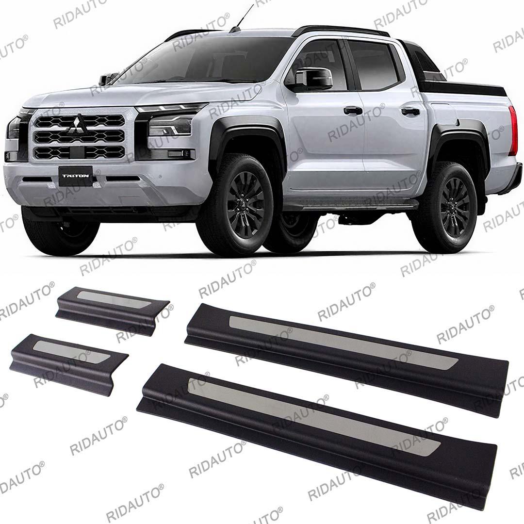Suitable for Mitsubishi Triton L200 2023-2026 Door Sill Strip Welcome Pedal Threshold Plate Protection Trim