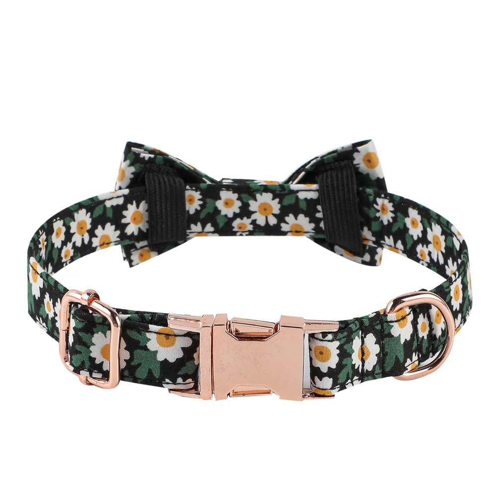 British Style Cotton Flower Pet Collar 1 Piece display picture 11