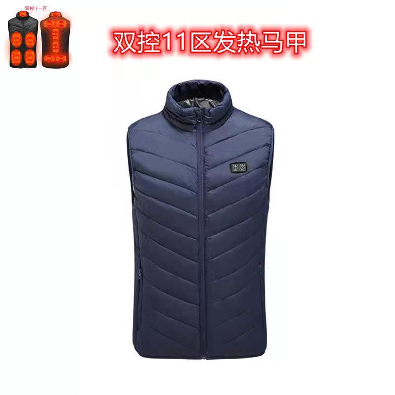 Chaleco de calefacción inteligente 2 a 15 distrito invierno cálido ropa de calefacción USB chaleco eléctrico ventas directas de la fábrica