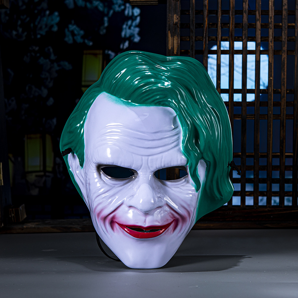 COS Halloween cabello verde payaso noche oscura Rise Dress Up Boutique Máscara de terror Máscara de Halloween