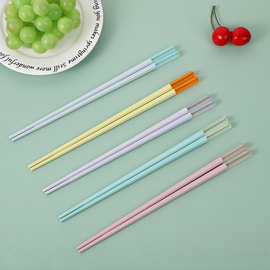 水晶头筷子六角合金筷防滑防霉易清洗一人一筷分餐筷创意网红筷子