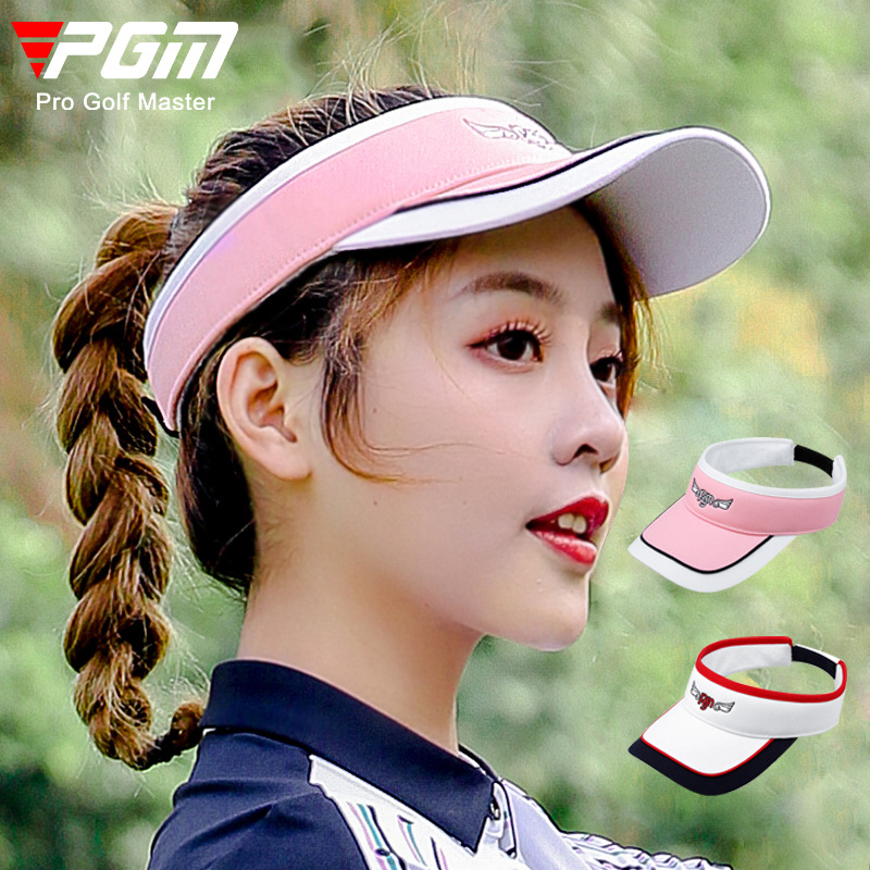 Mũ golf nữ không vành thoáng khí chống nắng mùa hè — MZ019PGM mũ không đỉnh Trắng Đỏ Xanh Navy, MZ019PGM không mũ trắng Bột