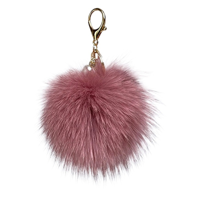 フォックスファーボールバッグペンダント、クリエイティブなぬいぐるみファーインアクセサリー、車のキーホルダーペンダント、インスタイルペンダント