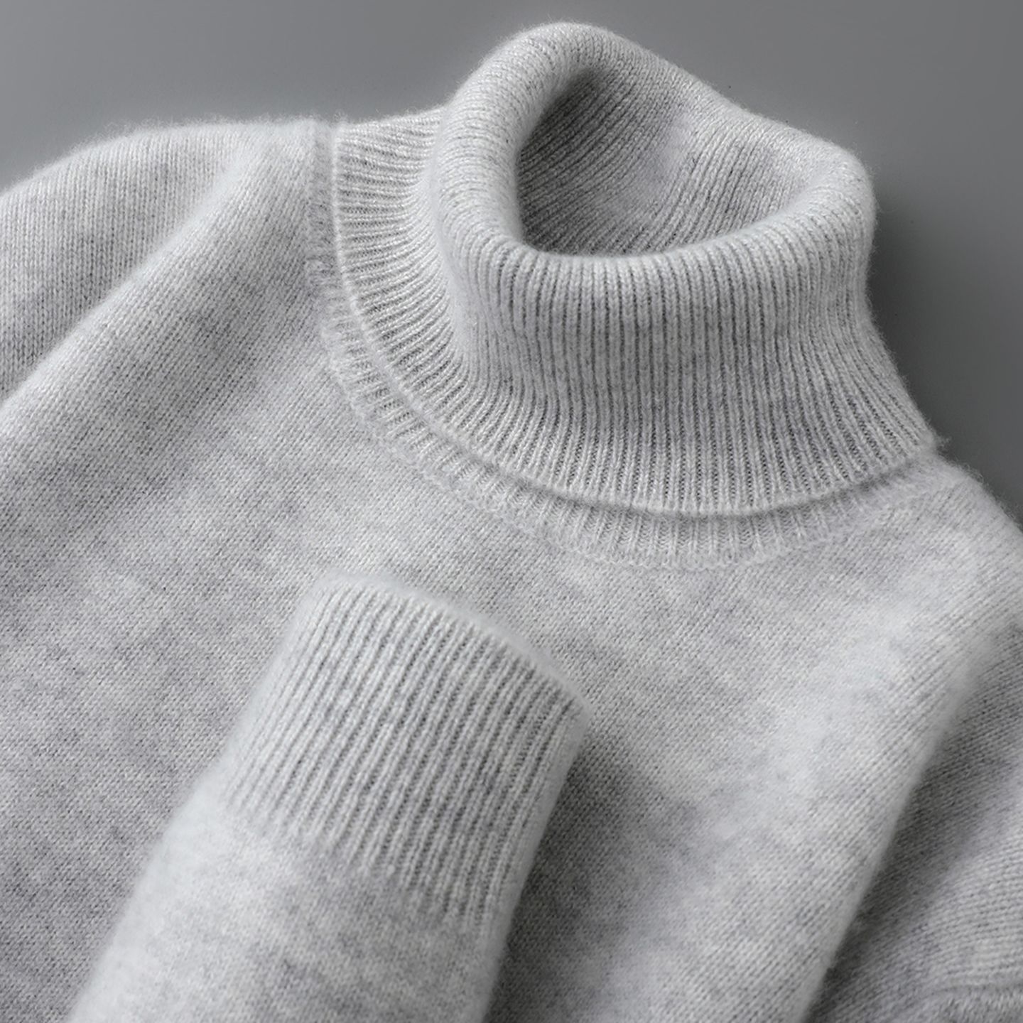 Winter Double-Strand Thickeneded 100 Pure Knitwear Men's Turtleneck Pullover Knitwear Casual Loose Knitted Bottoming Knitwear