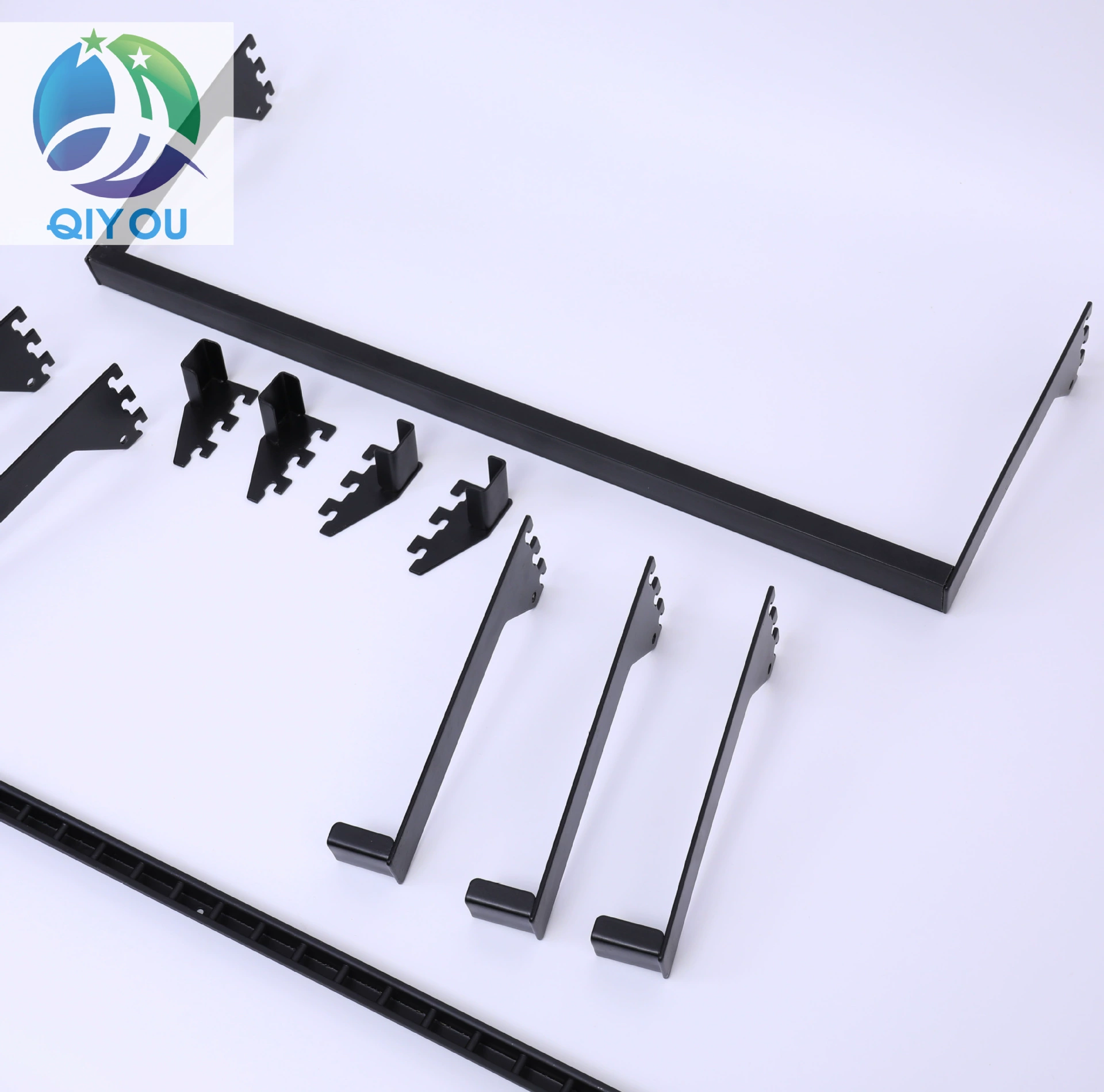 Полка супермаркета Перекрестная балка Квадратный трубчатый крючок Перекрестная балка Аксессуары для полки супермаркета Подвесная штанга для супермаркета Двойной крючок Перекрестная балка утолщенная