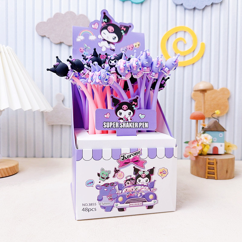 Cartoon Strawberry Bear Sanliou pegamento suave rocker música bolígrafo neutro estudiantes rocker bolígrafo de escritura a base de agua lindos bolígrafos de firma