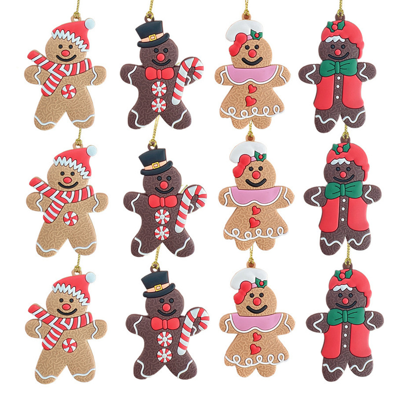 国境を越えた人気のジンジャーブレッドマン クリスマスツリーペンダント クリスマスジンジャーブレッドマンペンダント ラージスタイル クリスマスペンダント12個セット|undefined
