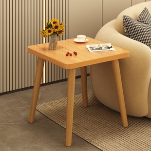 Small Square Table Coffee Table Table for Rental House Small Apartment Simple Square Solid Wood Legs Balcony Tea Table Sofa Side Table