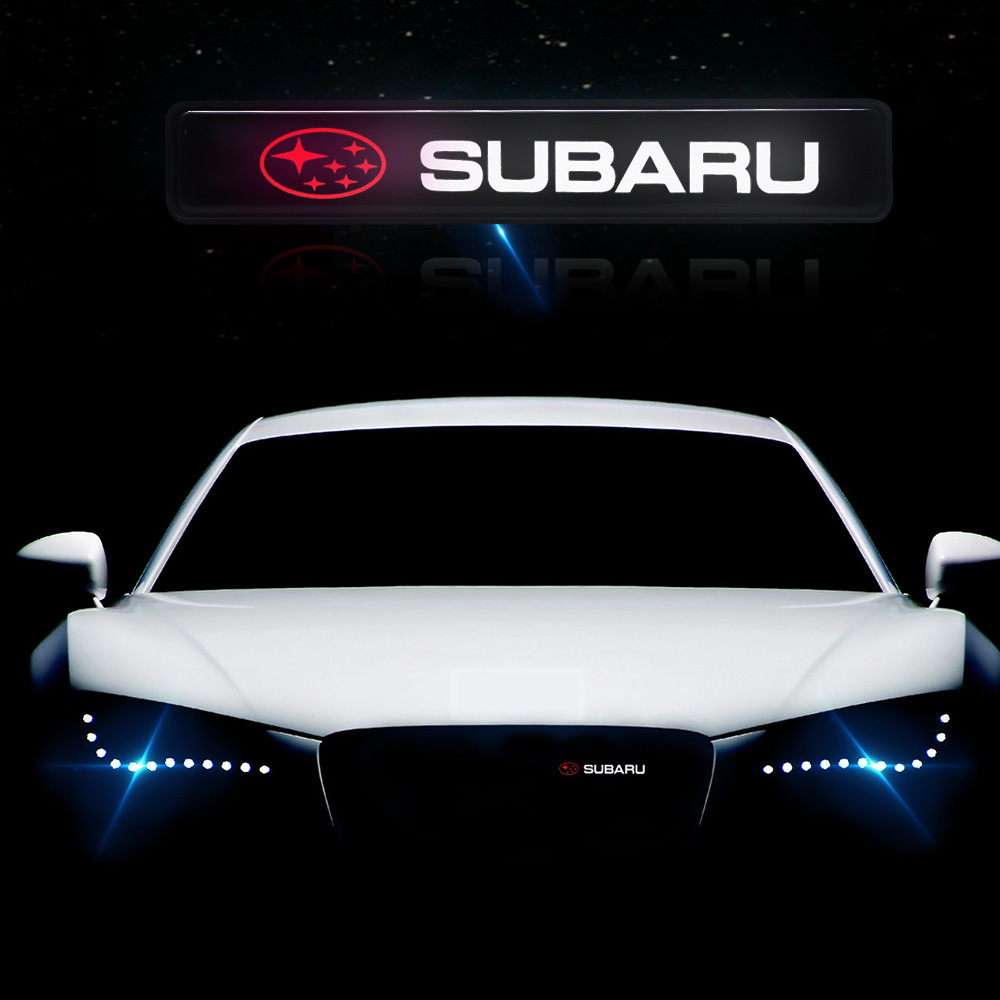 Car mid-net luminous car logo light LED mid-Net light front fence decoration universal mid-NET logo light modified luminous light