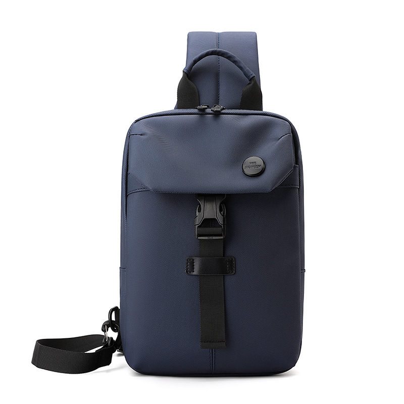 WEPOWER nuevo tipo de bolso de pecho casual para hombres, bolso de hombro de gran capacidad, diseño simple y moderno, bolso de mochila práctica.