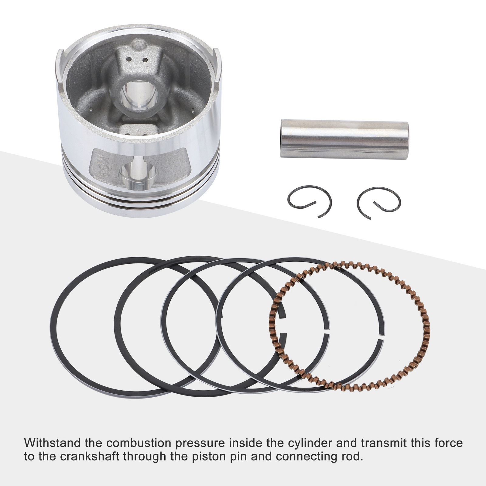 Motorcycle piston, 62mm piston, 15mm valve, piston ring, spring, ZJ150 kit, CG150cc, go-kart