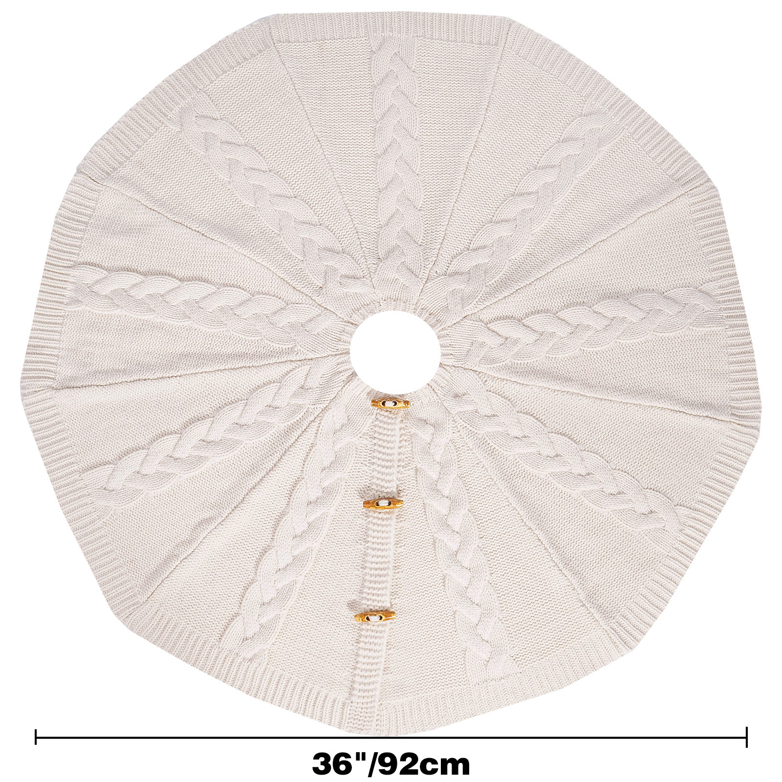 Navidad transfronteriza de punto botones de falda de árbol de Navidad delantal de árbol de Navidad decoraciones de Navidad atmósfera festiva