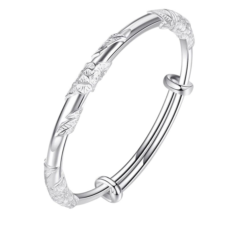 Flores como brocado suave todo fósforo nicho temperamento pulsera personalidad de la moda femenina nueva pulsera de estilo chino nueva pulsera fresca