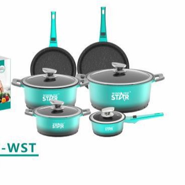 Winningstar-frontera especial cocina utensilios de cocina arroz frito olla caliente agua hirviendo multi-funcional pan conjunto de seis piezas