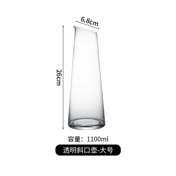Glass transparent wine dispenser, 1100 ml