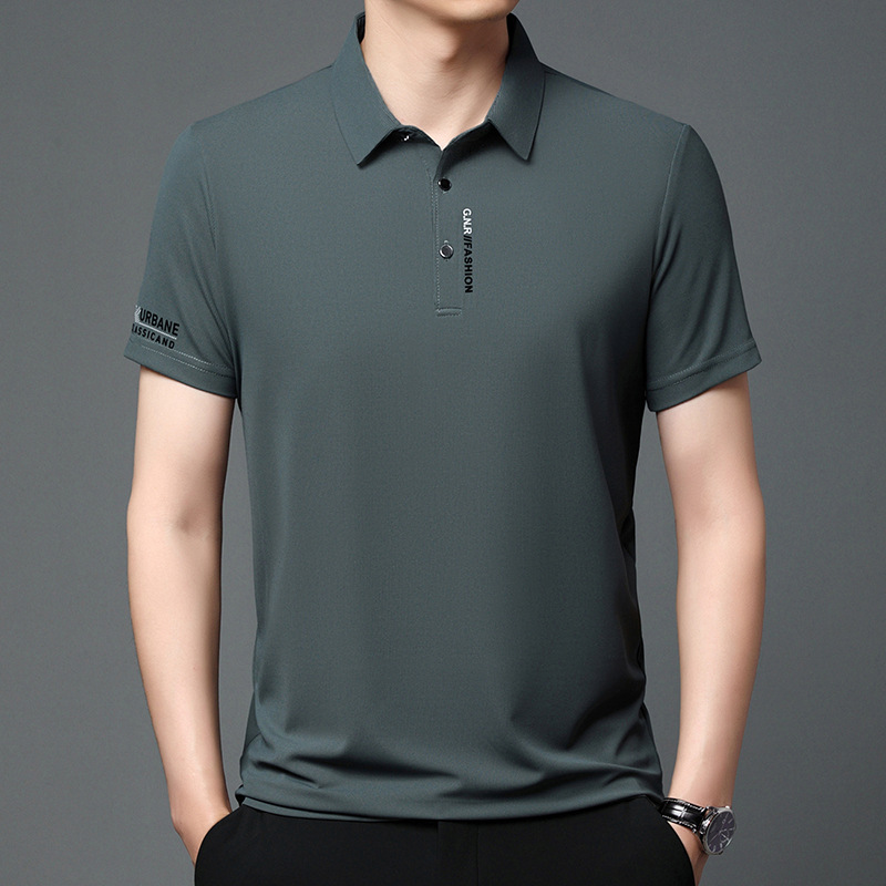 fashionable silk universal casual short sleeve T-shirt