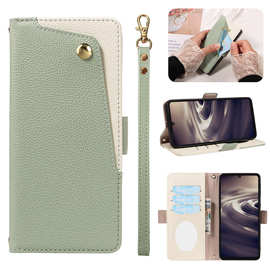 适用夏普Sense10手机壳Arrows WE2手帐型皮套Wish5镜子翻盖保护套