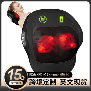 Cervical Spine Massage Pillow Cross-Border Hot Compress Kneading Pillow Back Massager Waist and Neck Dual-Use Multi-Functional Shoulder and Neck Massager