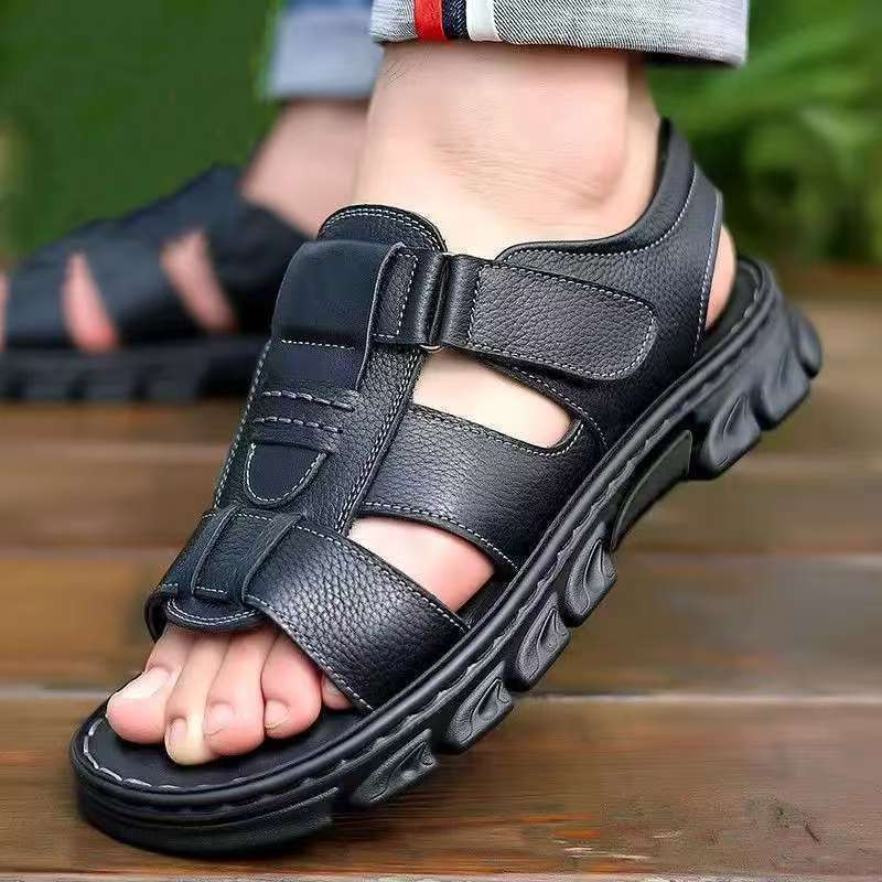 Sandalias y pantuflas para hombre, verano, los hombres salen y conducen, suela gruesa, antideslizante, impermeable, nuevo