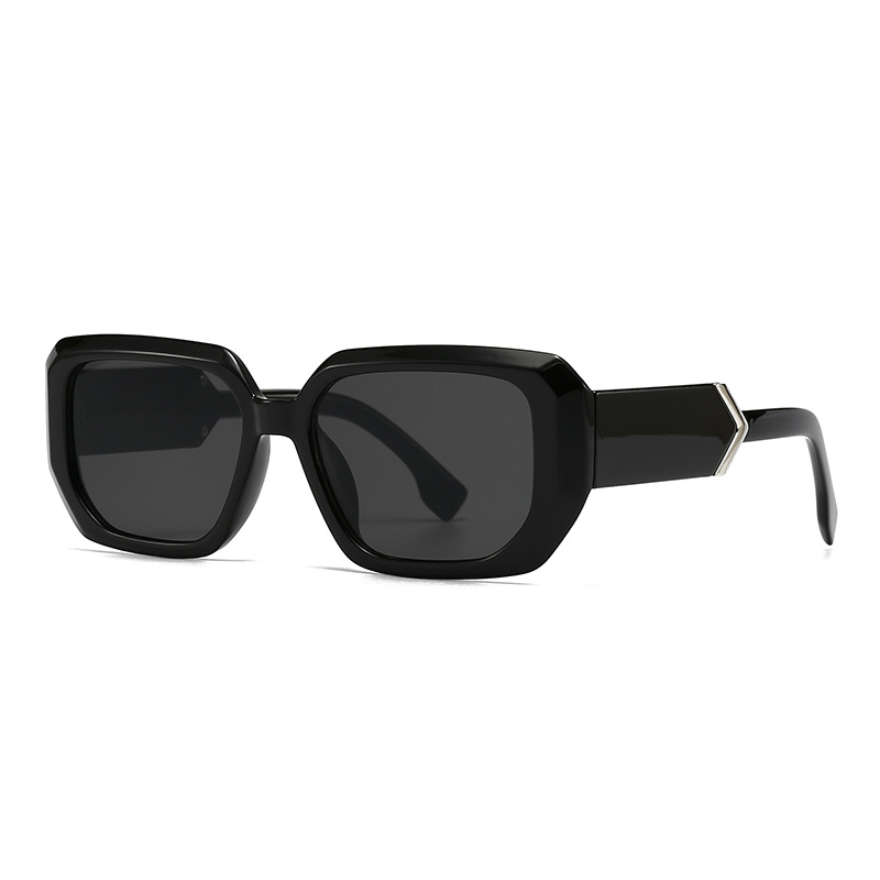 Cross-border Exclusive Square Sunglasses Women's Modern Retro Mirror Legs Jump Shape Decorative Sunglasses Men's 9228_voghion.com