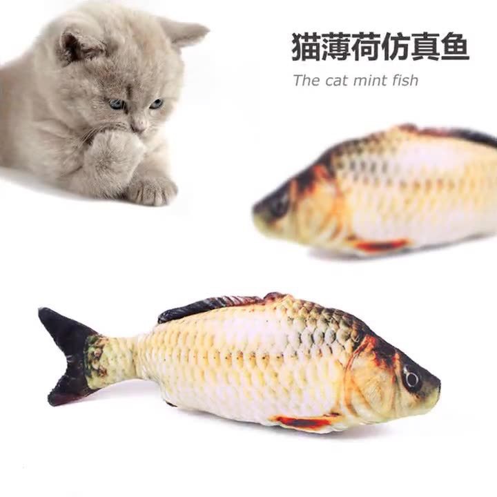 Cat Toy Artificial Cat Mint Fish Bite-Resistant Teeth Cleaning Molar Stick Self-Pleasure and Boredom Relief Artifact Funny Cat Stick Pet Supplies