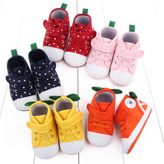 Baby Canvas Shoes Soft Sole Velcro Learning Step Shoes Polka Dot Fashion Baby Shoes Infant Shoes 2718