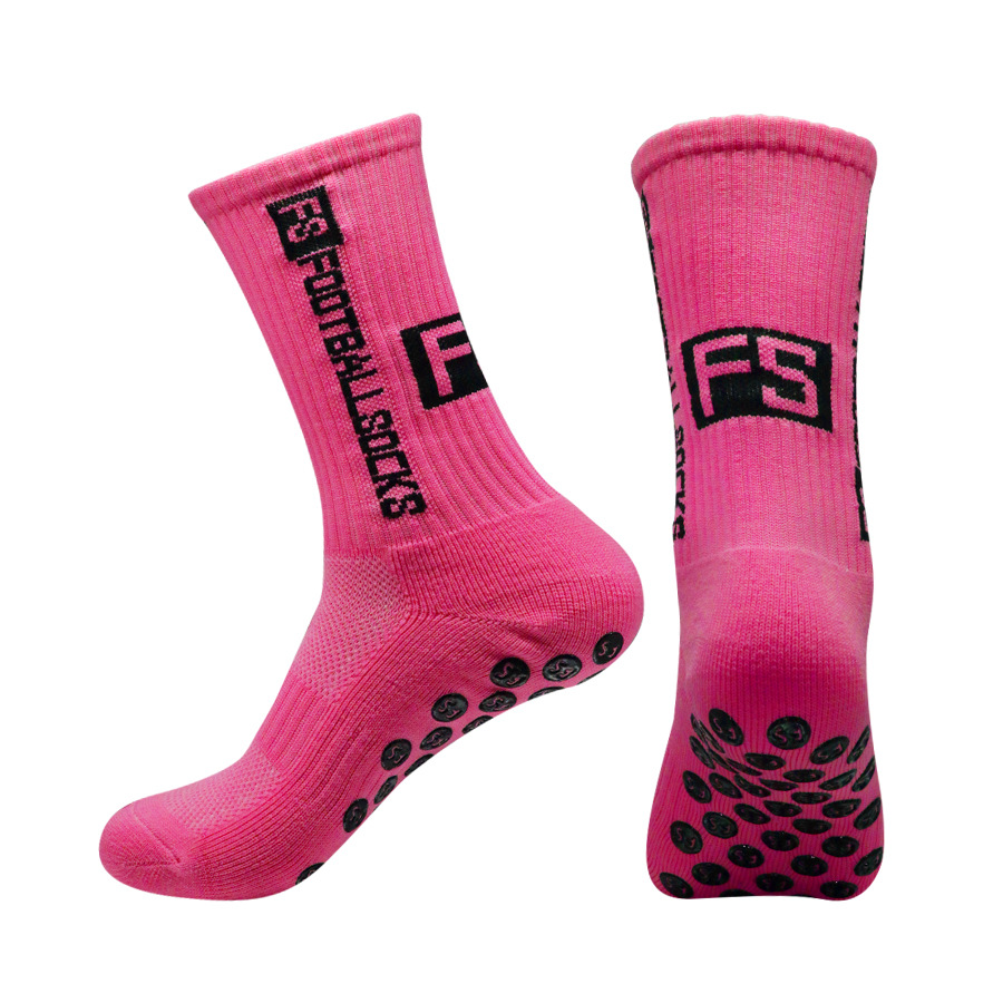 FS cross-border hot new football Socks Calcetines deportivos para hombres y mujeres calcetines de media pantorrilla toalla inferior silicona antideslizante calcetines de baloncesto transpirables
