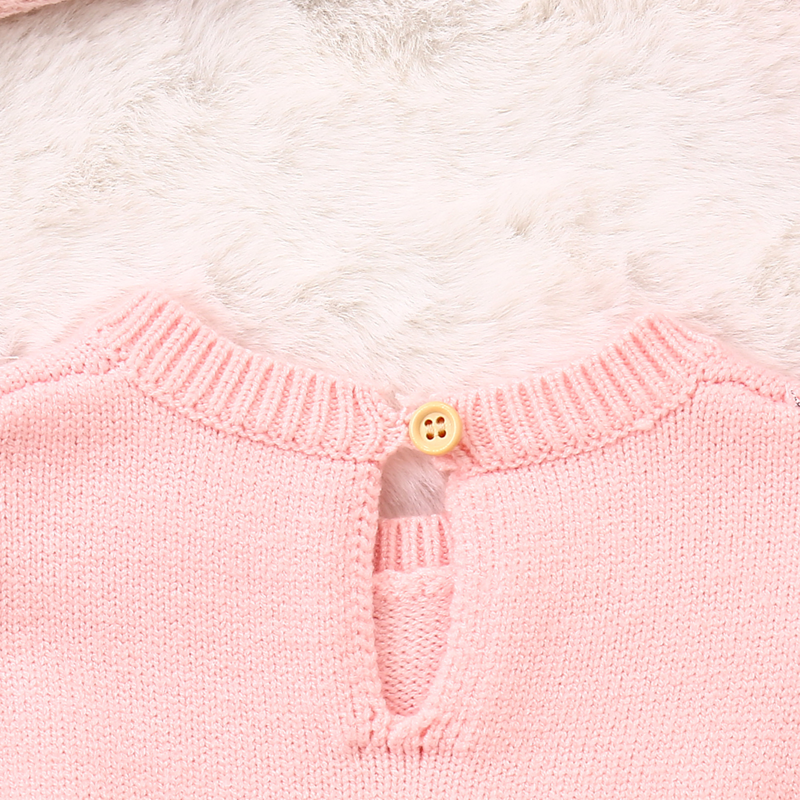 Baby Girl Flounced Sleeve Letters Flower Embroidery Lace Button Romper