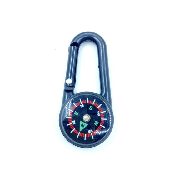 Outdoor mountaineering buckle compass hook multifunctional portable liquid suspension compass