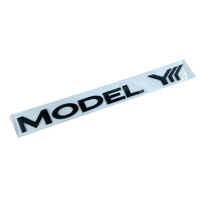 of Tesla Model Yl with, Car logo