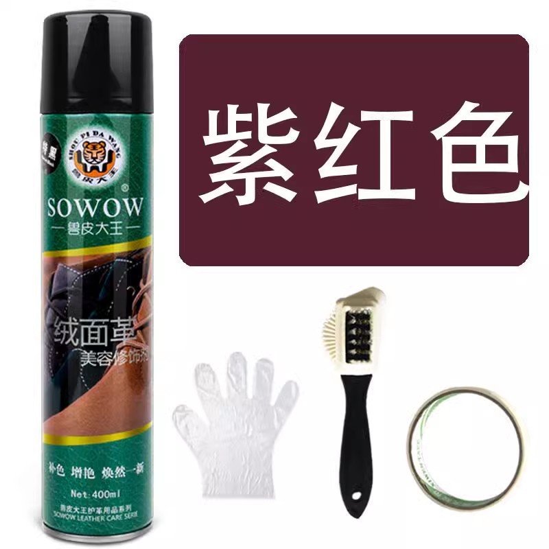 Spray de botella grande fucsia + cepillo de piel de terciopelo + papel de grano de belleza + guantes
