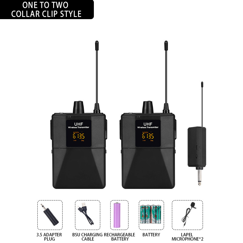 Transmisión en vivo especial 2.4G inalámbrico collar clips micrófono uno-remolque dos condensador exportación transfronteriza para radio clips de trigo image 11