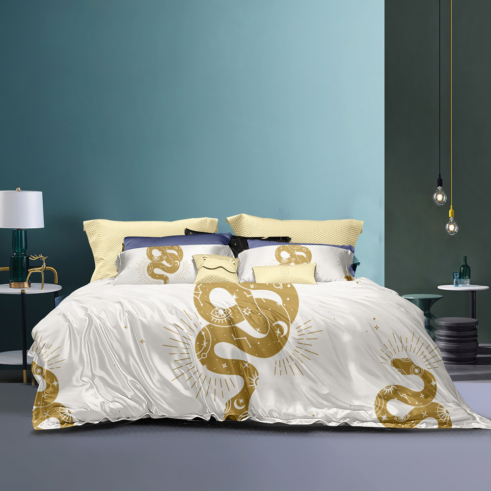 Set pattern constellation starry sky 90g matte duvet cover pillowcase_voghion.com