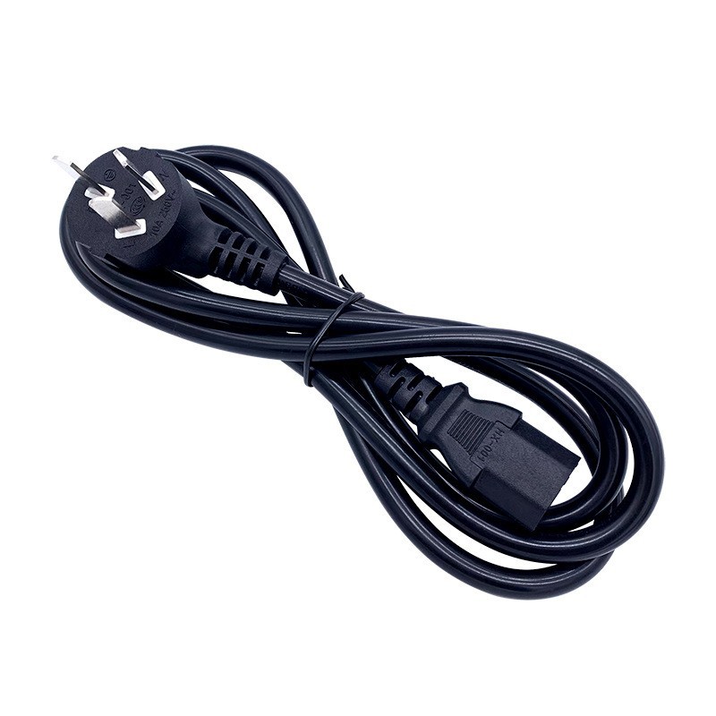 纯铜芯国标三插品字尾电源线电脑主机显示器打印机三孔品字插头线