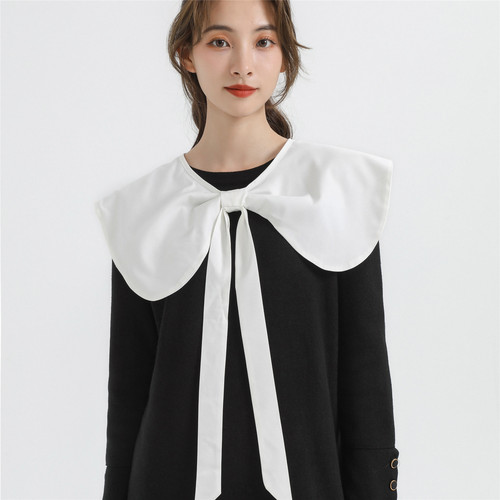 Japanese cute bow fake collar doll collar sweet big collar autumn and winter bow tie shawl tie knot outer style