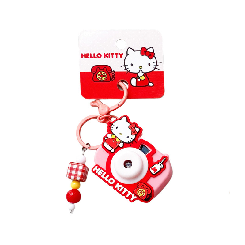 正版凯蒂猫hellokitty钥匙扣日常投影相机包包挂件卡通饰品小玩具|undefined