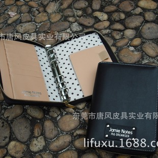 Fujian manufacturers supply leather business notebook shell-tang style a6 cowhide cover loose-leaf notepad envelope