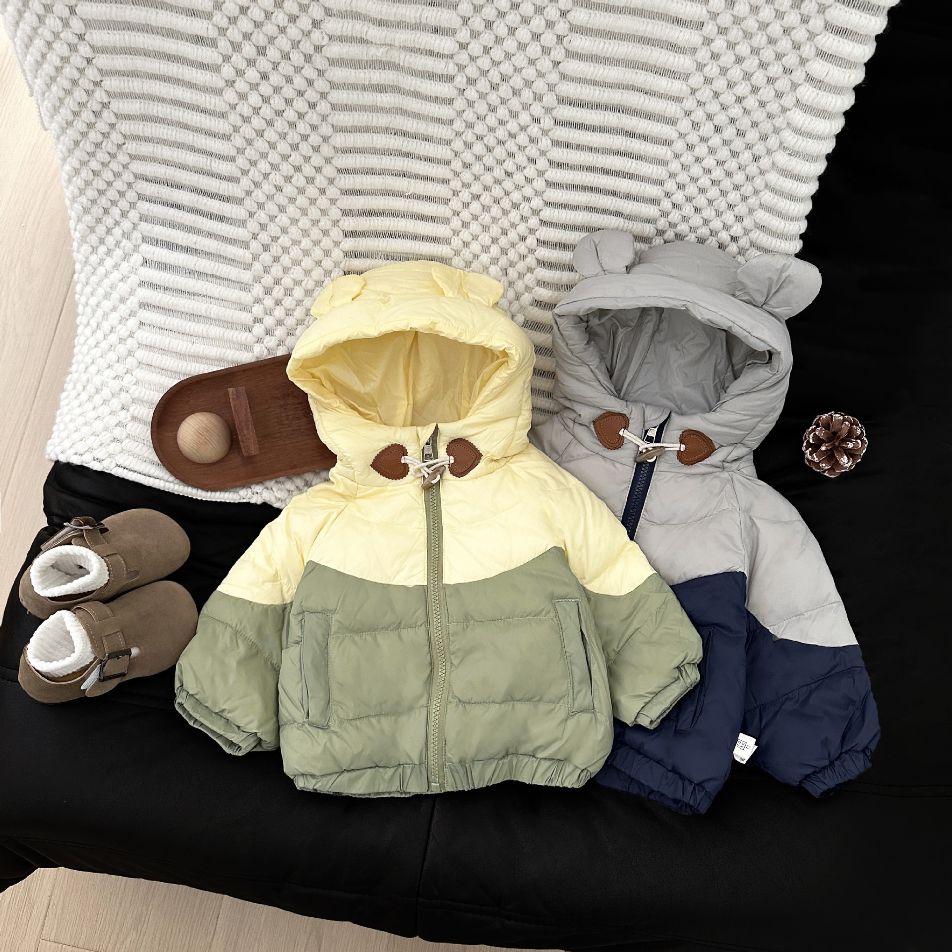 Chaqueta coreana para bebés de invierno para hombres y mujeres, ropa caliente para niños, chaqueta blanca, chaqueta delgada
