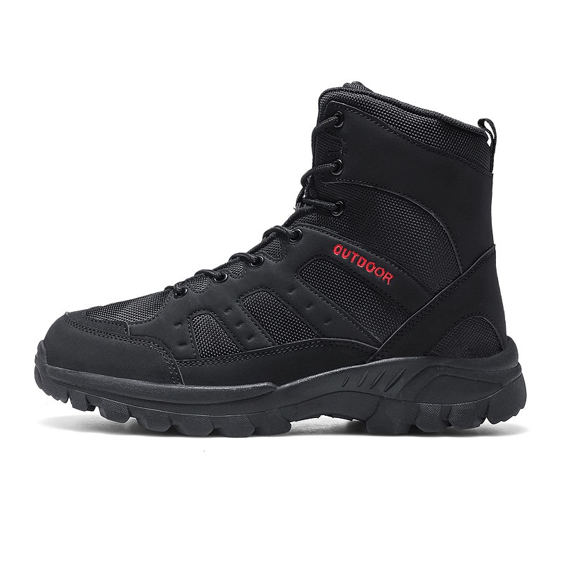 Chaussures pour hommes, bottes grande taille, bottes d'entraînement en plein air, bottes de montagne pour hommes, bottes militaires tactiques_voghion.com