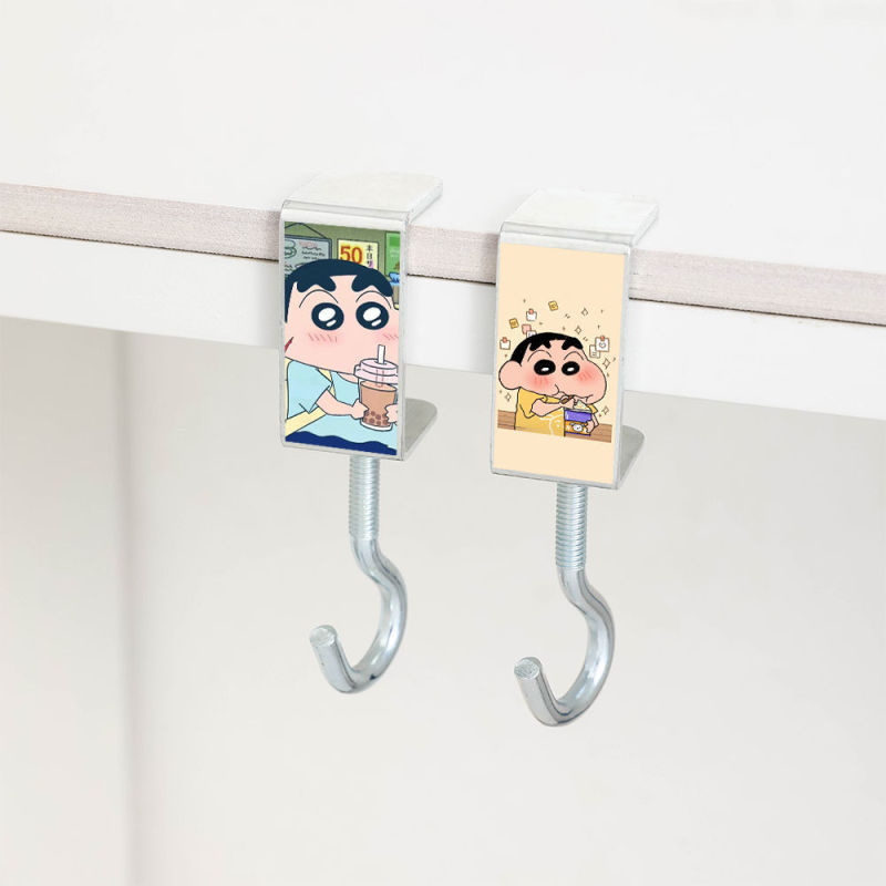 クレヨンしんちゃんフック学生デスクバッグフックアーティファクトステンレス鋼タイプパンチフリー取り外し可能なバッグフック|undefined