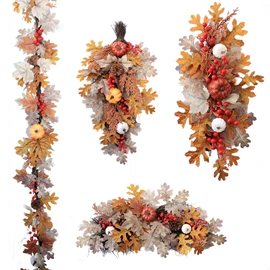 圣诞花环;仿真绿植;圣诞装饰品