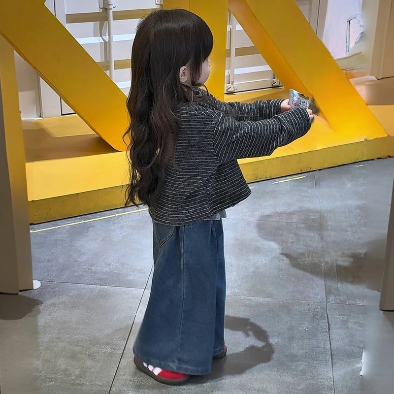 童装套装秋女童韩版条纹外套儿童洋气百搭休闲上衣童装外套31012|undefined