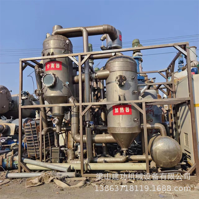 二手钛材一吨强制循环蒸发器 食品饮料浓缩器 高浓度含盐结晶废水