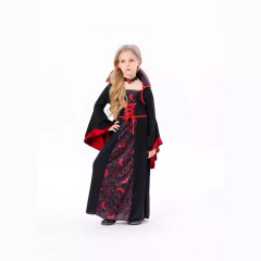 ハロウィン 2025 新しい子供用魔女衣装クロスボーダーコスプレコス吸血鬼ステージパフォーマンス衣装