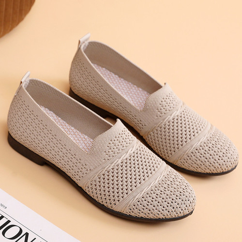 Women's Casual Fashion Canvas Shoes with Crocheted Soft Sole, Fisherman's Flat Breathable Old Beijing Cloth Shoes