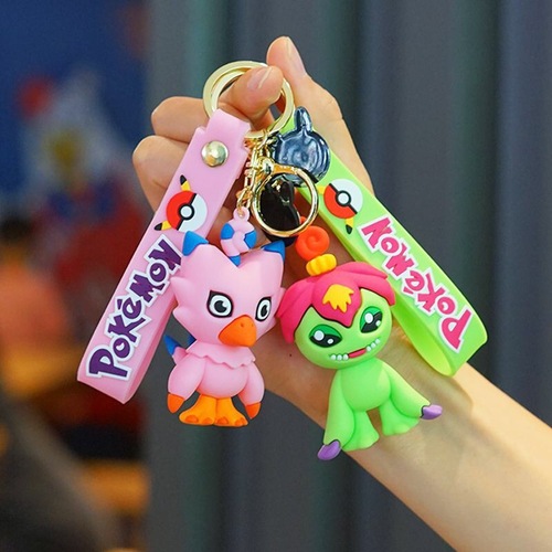 New Style Keychain for Women, Cute Digimon Car Hook Decorative Doll Machine Student Schoolbag Accessory Key Ring Wholesale