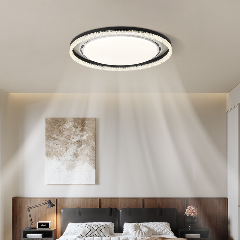 Lámpara de dormitorio minimalista de estilo italiano, lámpara de ventilador, lámpara de habitación de dormitorio principal de lujo simple y ligera moderna, lámpara de estudio de protección ocular de espectro completo